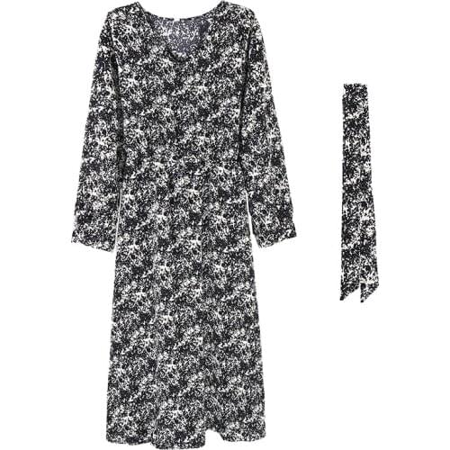 2021 New Womens Dress Spring Summer Long Sleeve Plus Size Female Chiffon Dress Qipao Trendy Lady Vestido Improved Cheongsam