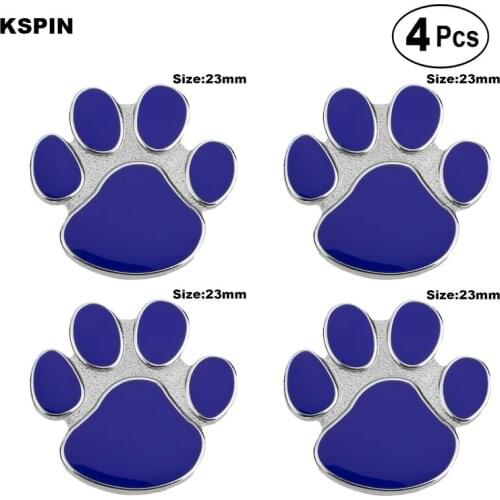 Footprint Brooches Lapel Pin Flag badge Brooch Pins Badges 4pcs