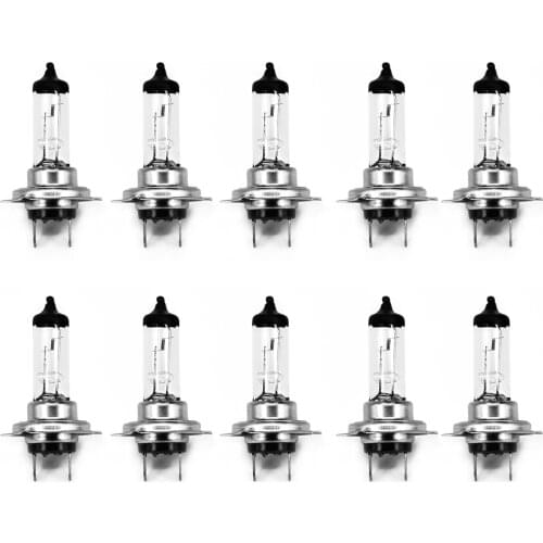 10 Pcs 12V 55W 6000K Car H7 Xenon Headlight Halogen White Light Lamps Bulbs Lot For LED Headlight Fog Light Mitsubisi Launcher