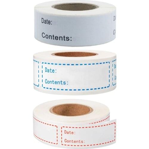 150pcs/roll Kitchen Stickers Refrigerator Freezer Food Storage Date Content Labels for Container Bag Jar Packing dropship