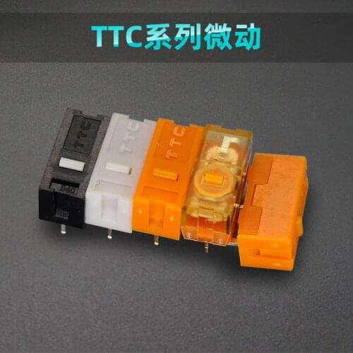 2pcs TTC Dustproof gold mouse micro switch 30 millions click lifetime Silver contact white dot Button Compatible D2FC-F-7N