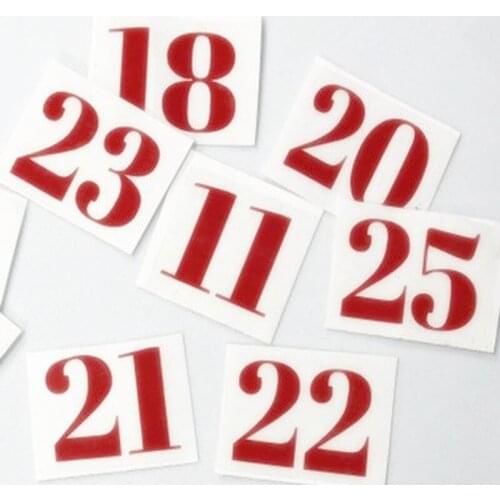 3PCS of Personalized Customize Double Digit Sticker Two Digits Kid Education Number Age Decorative Letter Date stickers T200505