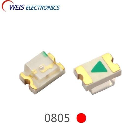 3000PCS 0805 RED LED 2102 SMD LIGHT BEADS 620-625NM 100-120MCD 2.0-2.2V 2.0*1.2*0.8MM LAMP Wholesale