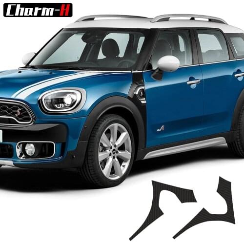 5D Carbon Fibre Vinyl Decal Front Fender Section Side Scuttles Stickers for BMW MINI COOPER Countryman F60 2017-On Accessories