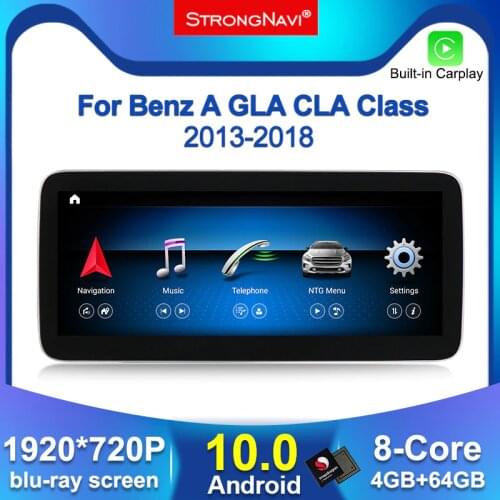 1920*720 IPS 8-Core 4+64G Android 10 Car radio GPS navigation for Mercedes Benz A W176 CLA C117 X117 GLA X156 with WIFI BT 4G