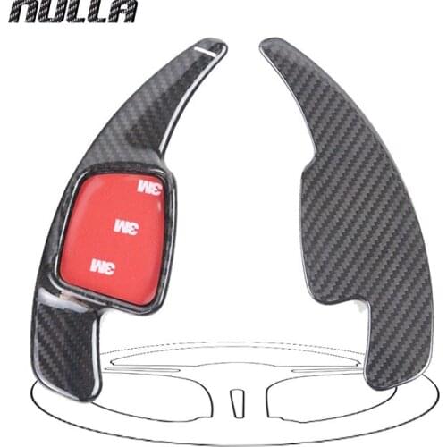 NULLA for AUDI A3 A4L A5 Q7 TT TTS S4 Q2 S3 SQ5 2016 2017 Car Sticker Carbon Fiber Steering Wheel Paddle Shift Extension Shifter