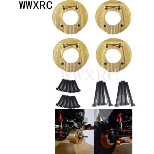 4PCS 110G Brass Counterweight Balance Weight for 1/10 YK4101PRO YK4102 YK4103 1/8 YK4082 YiKong RC Crawler Upgrade Parts