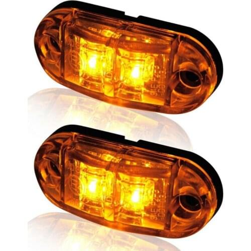 Side Marker Turn Signal Light 2 LED 9-30V Parts Replacement Trailer Truck Waterproof