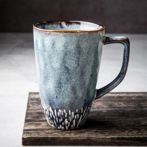 Huge, old fashioned, Scandinavian-style ceramics, hand-crafted Porter custom teacup handles for a reusable blender