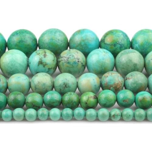 4/6/8/10/12mm Hoenix Turquoises Stone Beads Round Loose Beads for Jewellery Making DIY Bracelets Necklace 15 Inch