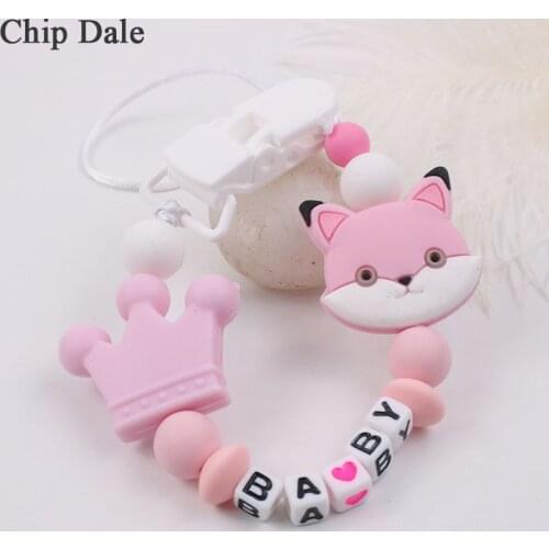 Chip Dale BPA Free Silicone Beads Nipple Holder Dummy Clip Baby pacifier Clip Chain Feeding Leash Strap Bottle Clips