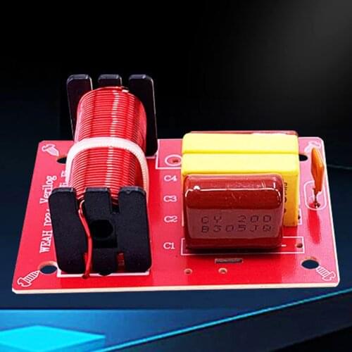 Speaker Frequency Divider Stereo Crossover WEAH-234 80W 2 Way Speaker Frequency Divider Audio Treble Bass Filter HOT SELL