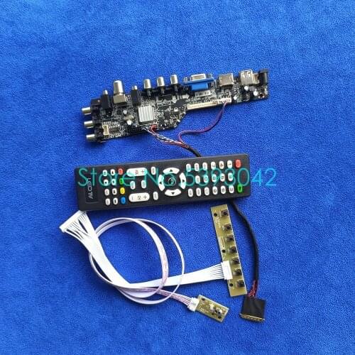 For LTN156AT02-J01/T01/W01/W02/W04 USB+AV LCD panel DVB 1366*768 LVDS 40-Pin digital signal 3663 controller drive board kit