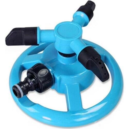 Two-color 360 Degree Rotating Three Nozzle Garden Sprinkler Automatic Watering Lawn Tool