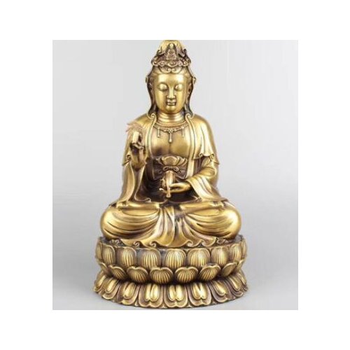 Wang 000299 Chinese Tibet Tibetan Buddhism Brass Bronze statue Goddess of Mercy Buddha