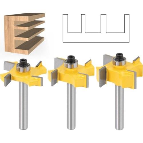 6mm 6.35mm Shank Flush Trim Bit Straight Edge Slotting Rabbeting Milling Cutter Cutting Handle Woodworking Tools Router Bit