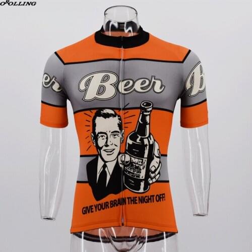 New 2018 Man Beer Team Pro Cycling Jersey Customized Road Mountain Race Tops Maillot Classical OROLLING