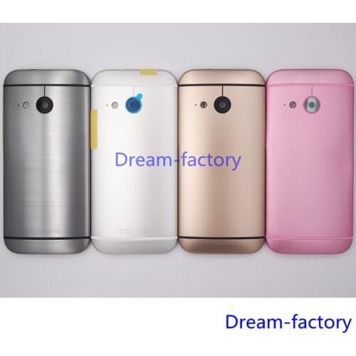 Battery Door Back Cover SIM Card Tray Micro SD Card Tray Housing Case for HTC One Mini 2 M8 Mini With Side Buttons
