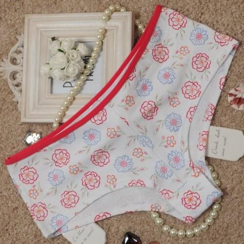 Fashion panties female pure cotton high-elastic abdomen drawing comfortable breathable mid waist plus size trunk