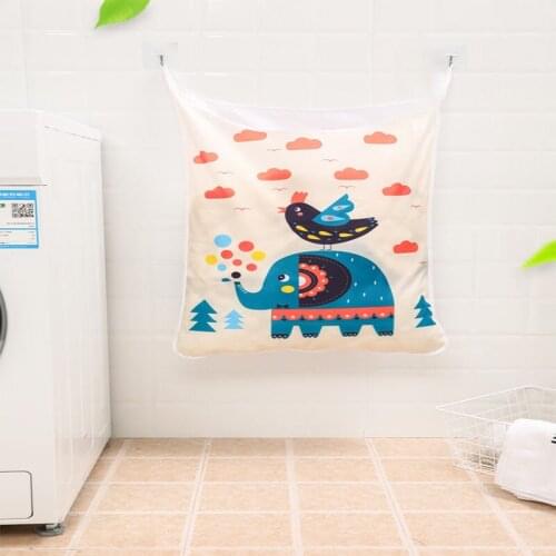 Cartoon Wall Hanging Dirty Pocket Storage And Finishing Bag No Punching Oxford Cloth Storage Bag Back Door Storage Clothes Bag