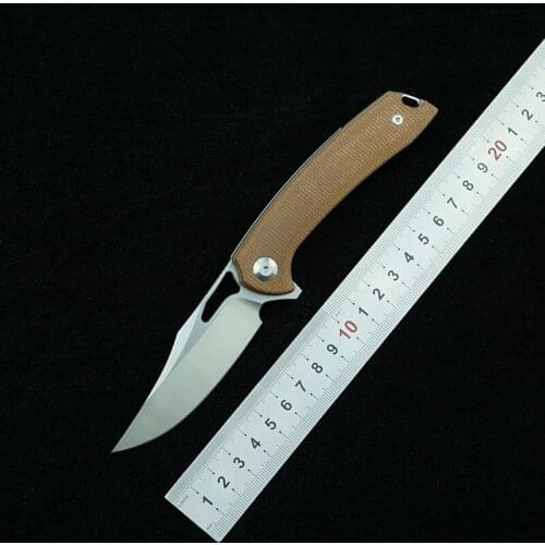 2020 New AK1 Folding Knife M390 Blade Titanium + Metaka Linen Handle Outdoor Camping Survival Kitchen Knife Fruit Knife EDC Tool