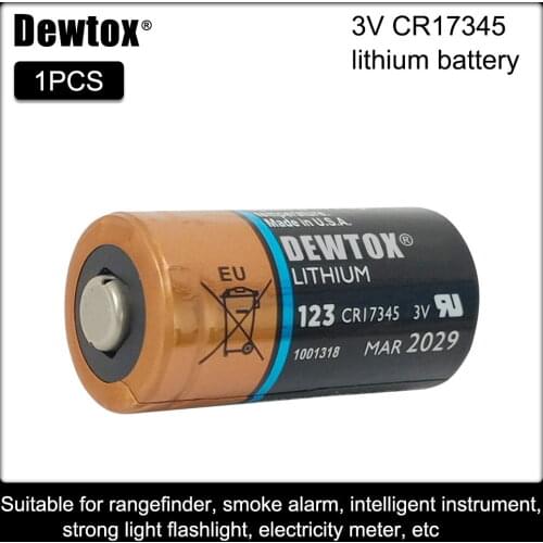 1PC Duracell Original CR123A CR123 123A CR 123 A123 CR17345 16340 3V Lithium Battery for Camera Flashlight dry primary cell