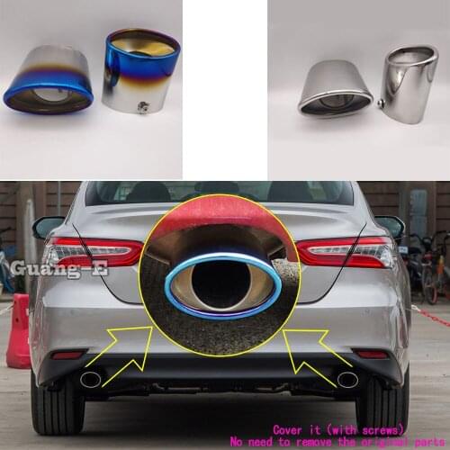 Car Body Sticks Muffler Exterior Back End Pipe Dedicate Exhaust Tip Tail Outlet Vent For Toyota Camry 2018 2019 2020 2021 2022