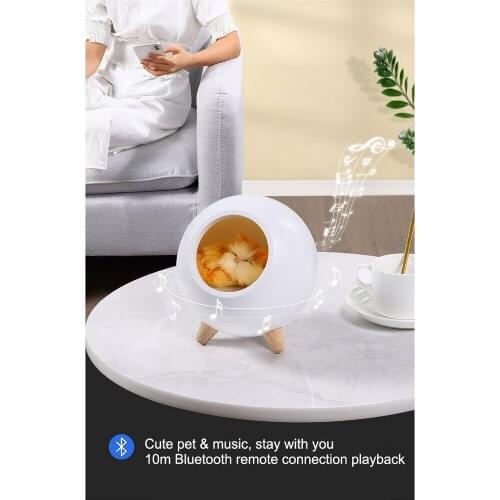 Cute Cat Rechargeable Bluetooth Speaker Night Light Dimming Bathroom Bedroom Gift Household Decor