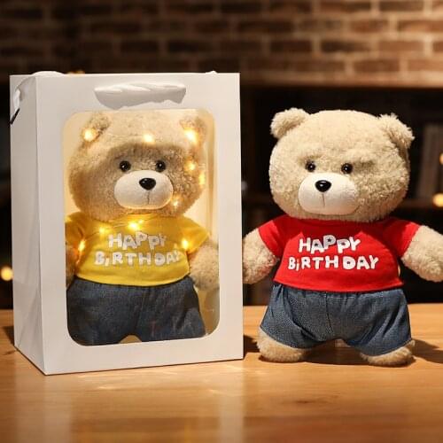 30cm Teddy Bear with Cloth Plush Toys Stuffed Animals Soft Ted Bear Plush Doll Pillow Baby Birthday Gift Kids Toys Gift