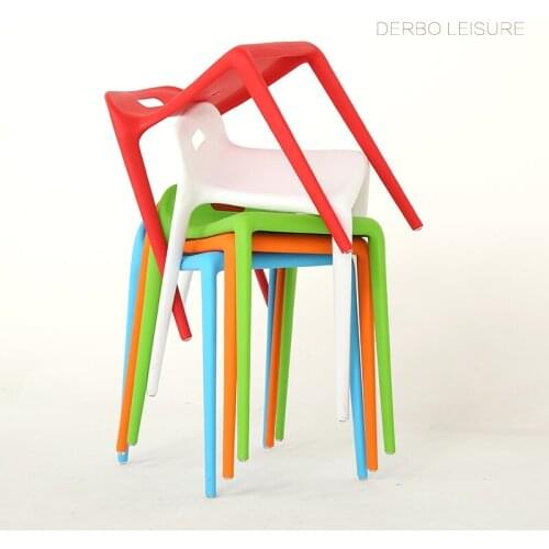 Modern Design Plastic Stackable outdoor Dining Stool Side Chair living room Low Leisure Stool Colorful Waiting makeup stool 2PCS