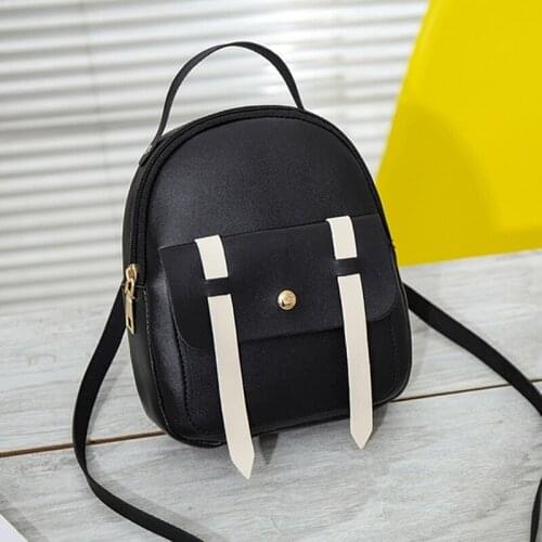 Mini Backpack Women PU Leather Shoulder Bag For Teenage Girls Kids Multi-Function Small Bagpack Female Ladies School Backpack