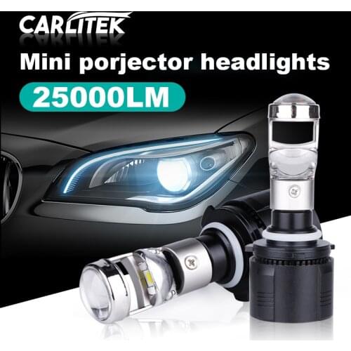 Carlitek 360degree Projector Lens H4 H7 H11 H8 HB3 9005 HB4 9006 Car lights Motorcycle Fog Lamp Low High Beam Lights 12000LM SA