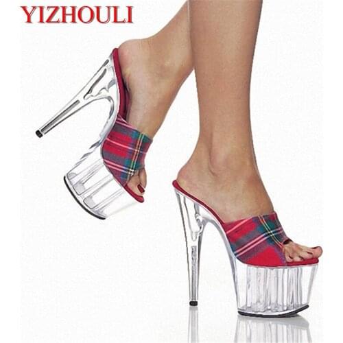 15 cm high heels, for the princess club womens shoes 15 cm high with fashion show slippers