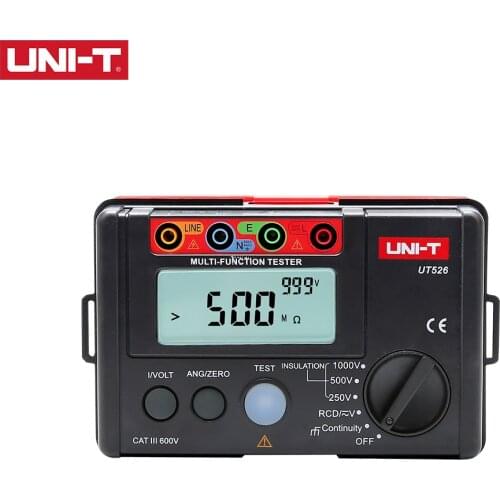 UNI-T UT526 Multifunction Electrical Tester Insulation Resistance RCD Test Voltage Measurement Low Resistance Test мегаомметр