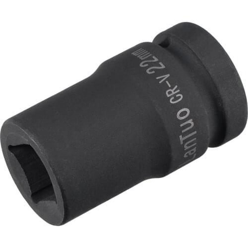 Uxcell 1" Drive by 22mm Square Impact Socket, CR-MO 80mm Length Standard Metric Size for DIY Hand-Making, Automotive Repair
