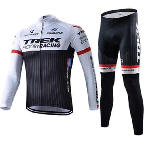 Long-sleeved cycling clothing suit mens autumn and winter fleece quick-drying cycling shirt road mountain wheel skating racing