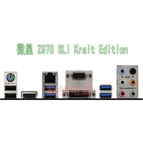 IO I/O Shield Back Plate BackPlate BackPlates Blende Bracket For MSI Z97S SLI Krait Edition