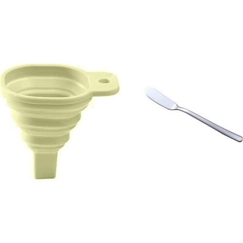 1 Pcs Novelty Silicone Folding Funnel Telescopic & 1 Pcs Kitchen Baking Tool Knife