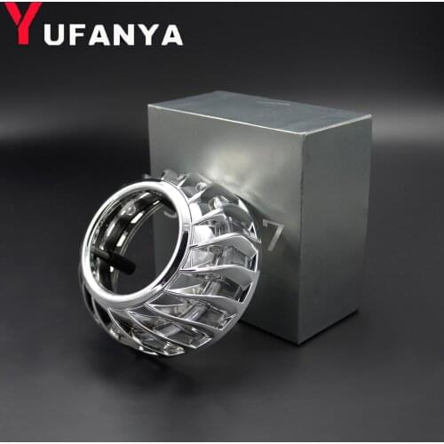 2 pcs 2.5 inch Fire wheel Projector Lens Shrouds Masks For 2.5 inch H1 mini Headlights Projectors Lens hid retrofit