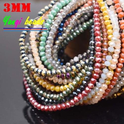 3mm 140pcs Faceted Crystal Beads Seed Red Crystal Glass Beads Charms Spacer Beads For Jewelry Making DIY Findings Wholesale