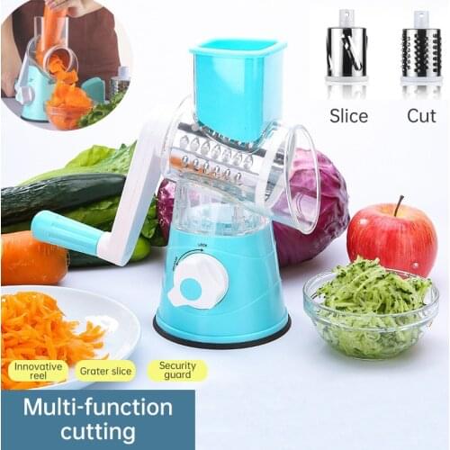 Hand Crank Vegetable Cutter 3 in 1 Stainless Steel Grater Slicer Grind Food Chopper for Vegetables Fruits Kitchen