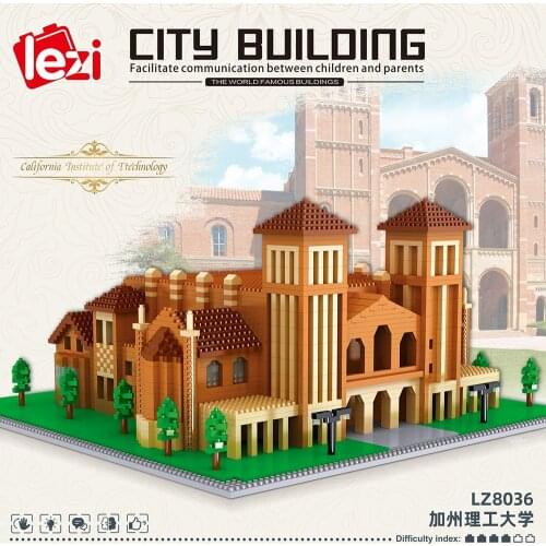 3198Pcs California Institute of Technology US Building Blocks Educational Toys Famous University Micro Bricks for Kids Adults
