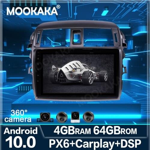 360 Camera 9 Inch Android Multimedia Player For Toyota Corolla 2006 2007 2008 2009 2010 2011 2012 2013 Radio Audio Stereo Head