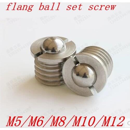 5pcs M5 M6 M8 M10 M12 Stainless steel flange Ball Plunger Set Screw