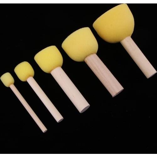 5pc of Sizes Sponge Stippler Foam Sponge Painting Brushes for Drawing