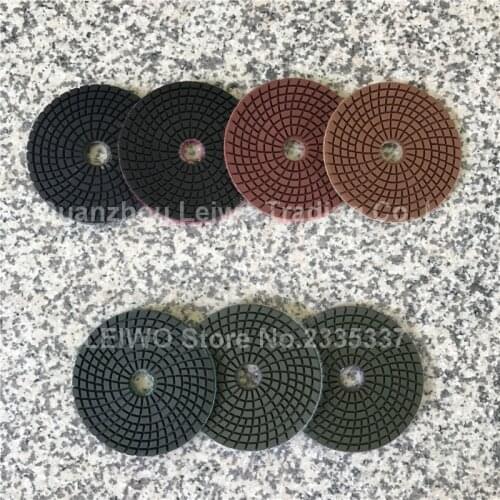 Diamond Polishing Pads 4 inch Wet for Granite and Marble Premium Polishing Pad Disc Sander Circle Polish Pad Thickness 3 mm