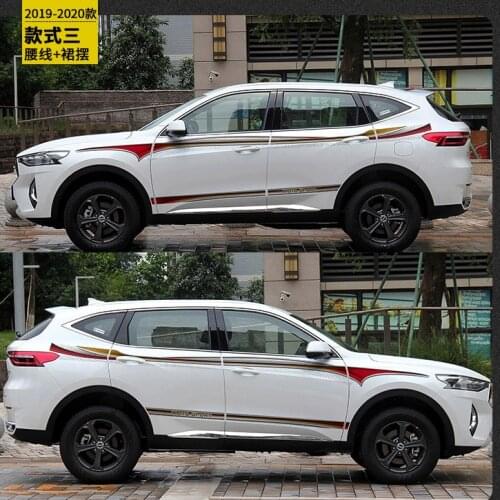 Car stickers FOR Haval F7 2019 2020 Body waistline garland sports decals Haval F7X modified personalized decorative stickers