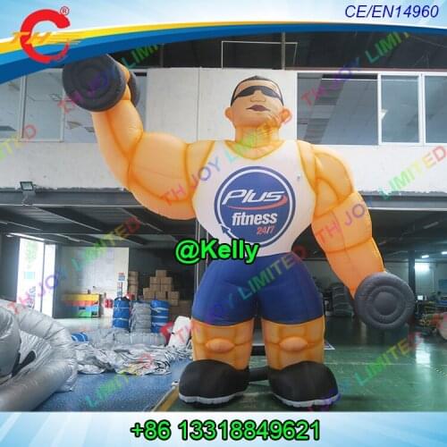 Free door shipping Giant inflatable muscle man for sale, custom made inflatable hulk model for GYM advertising