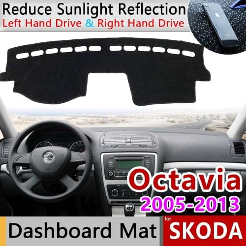 For Skoda Octavia 2 A5 MK2 1Z 2005~2013 Anti-Slip Mat Dashboard Cover Pad Sunshade Dashmat Carpet Car Accessories 2007 2011 2012