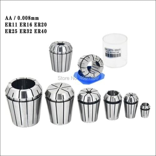 ER11 ER16 ER20 ER25 ER32 ER40 high precision 0.008 elastic chuck,CNC engraving machine ER tool holder,milling cutter fixture